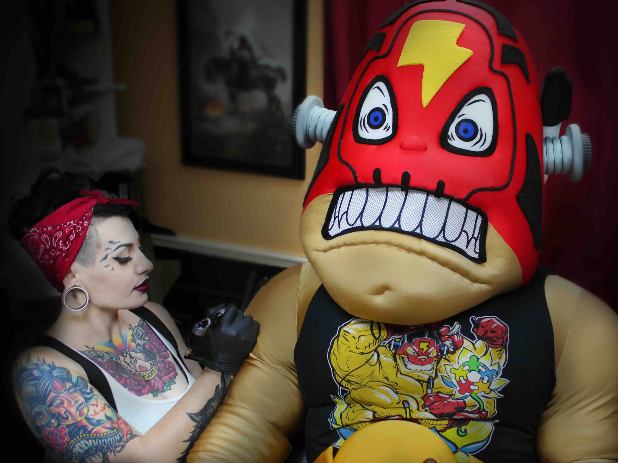 Tatlist mascot representing Tampa tattoo culture